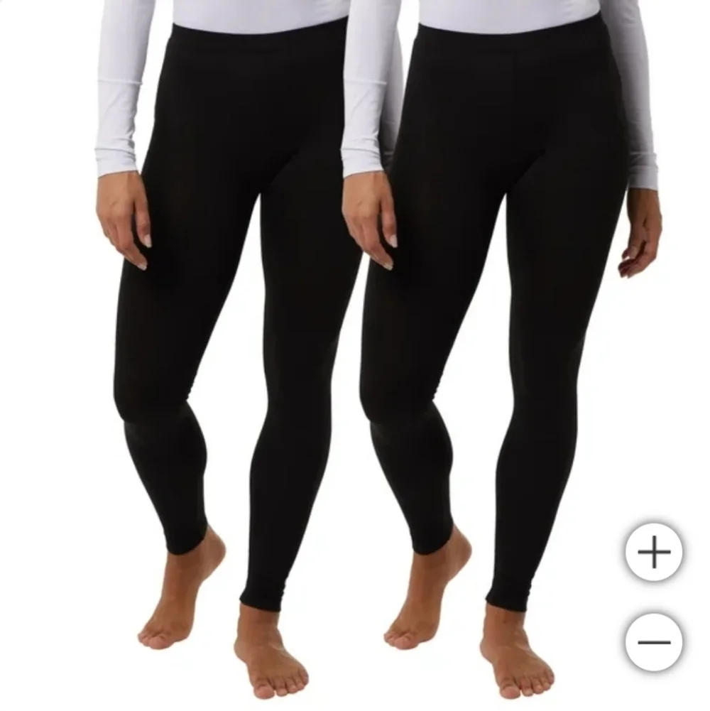 New 32 Degrees Heat Womens Black Thermal Base Layer Pants 2-Pack Size Small - Picture 1 of 4